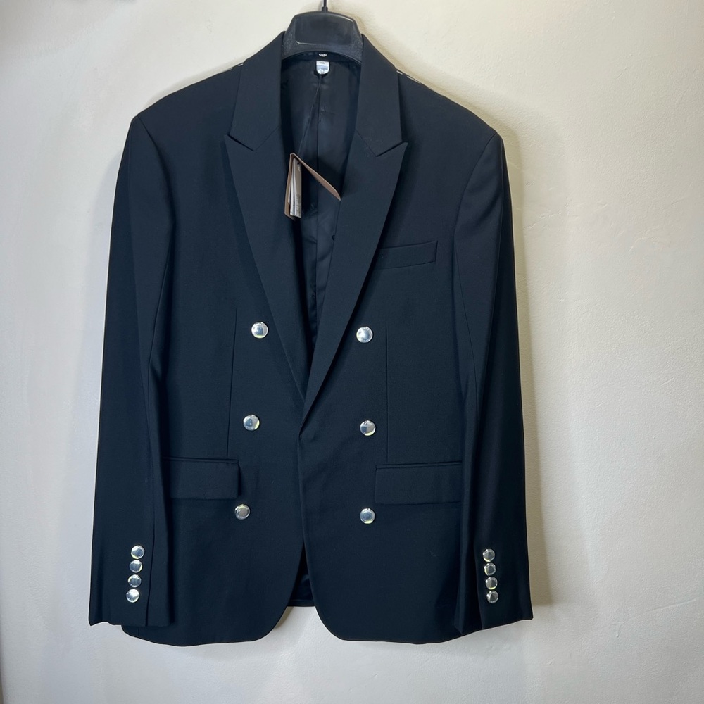 BURBERRY Tailored Button-Detailed Wool Blazer Jacket Size 38 US (48 IT)